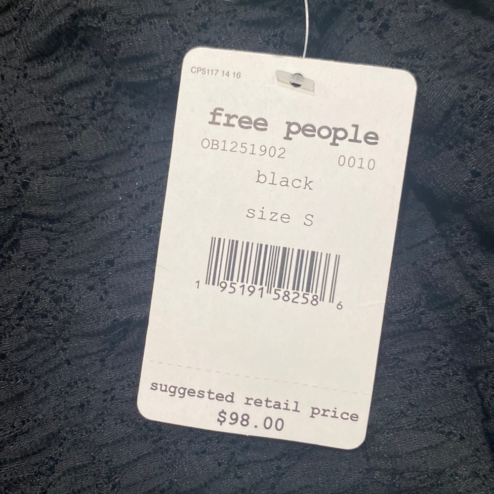 NWT Free People Tea Time Round long sleeve size S